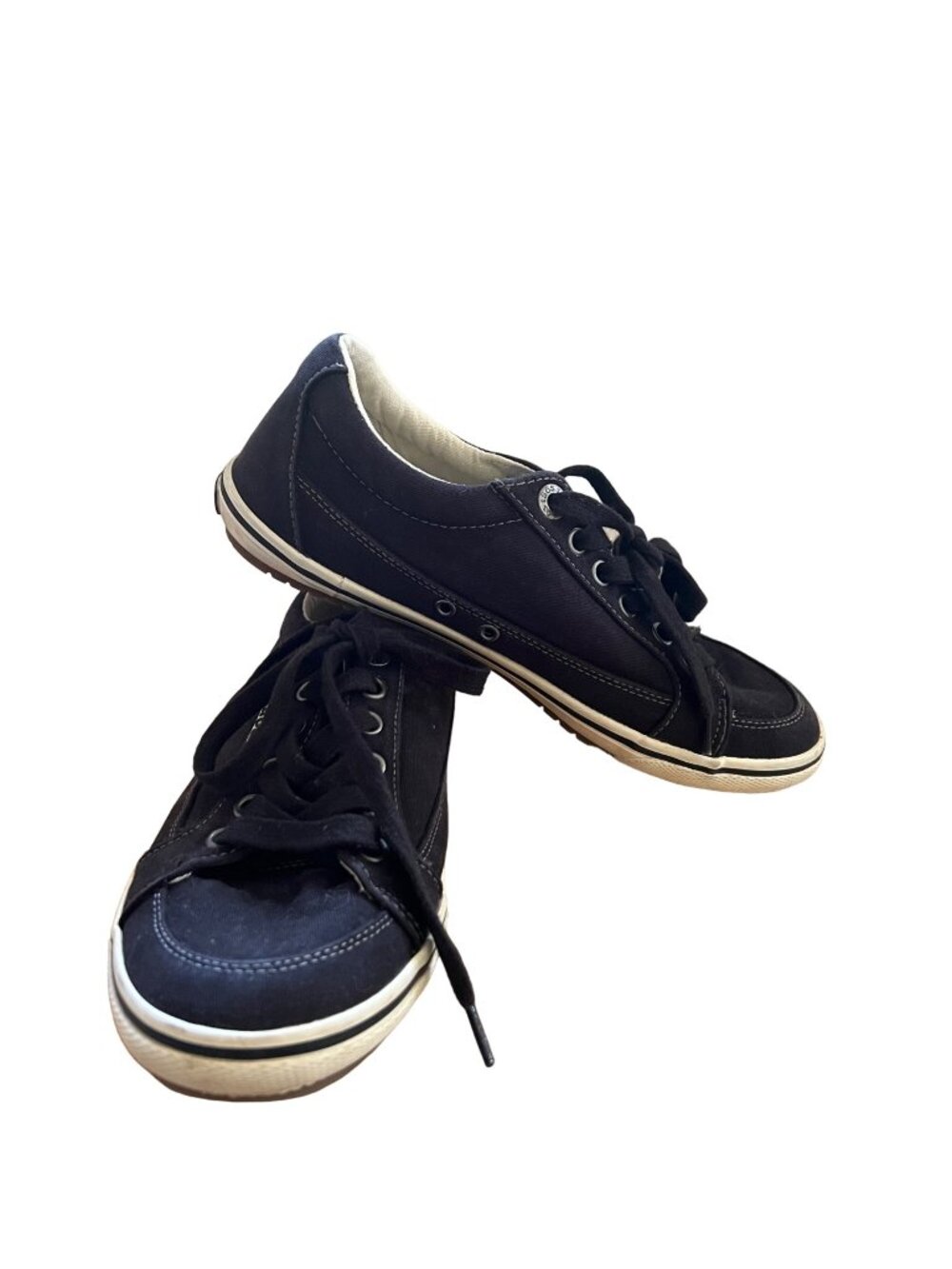 Taos Womens Size 7 Black Moc Star Canvas Casual Low Top Lace Up Sneakers Shoes